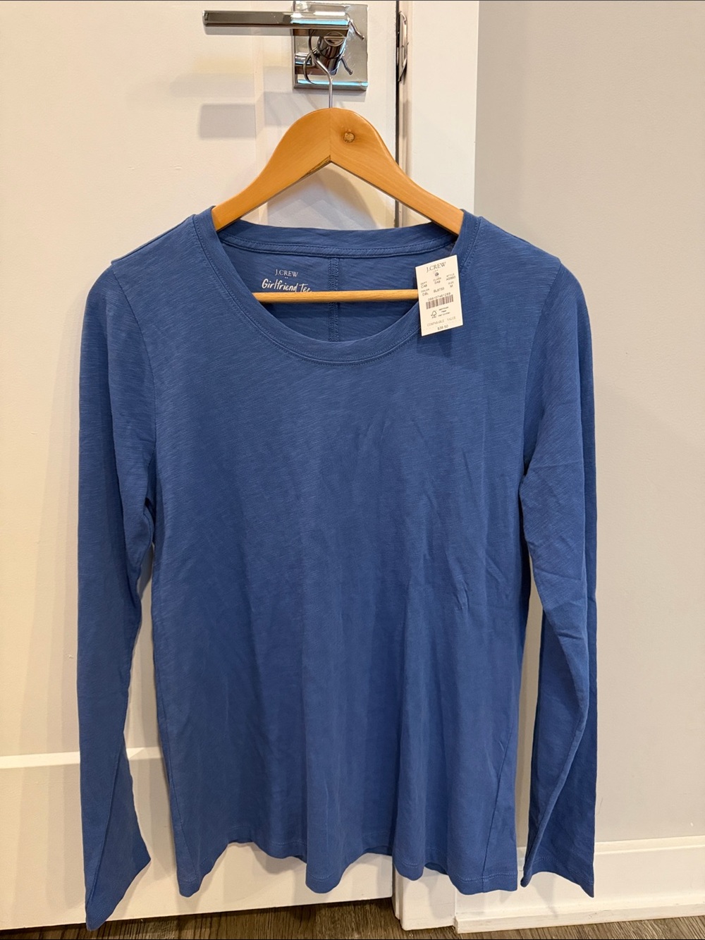 J. Crew Blue Long-Sleeve Crewneck Tee